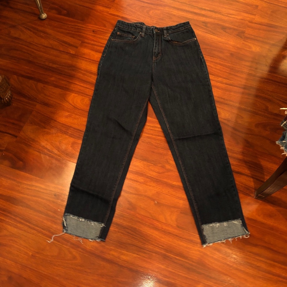 Waven distressed mom jeans